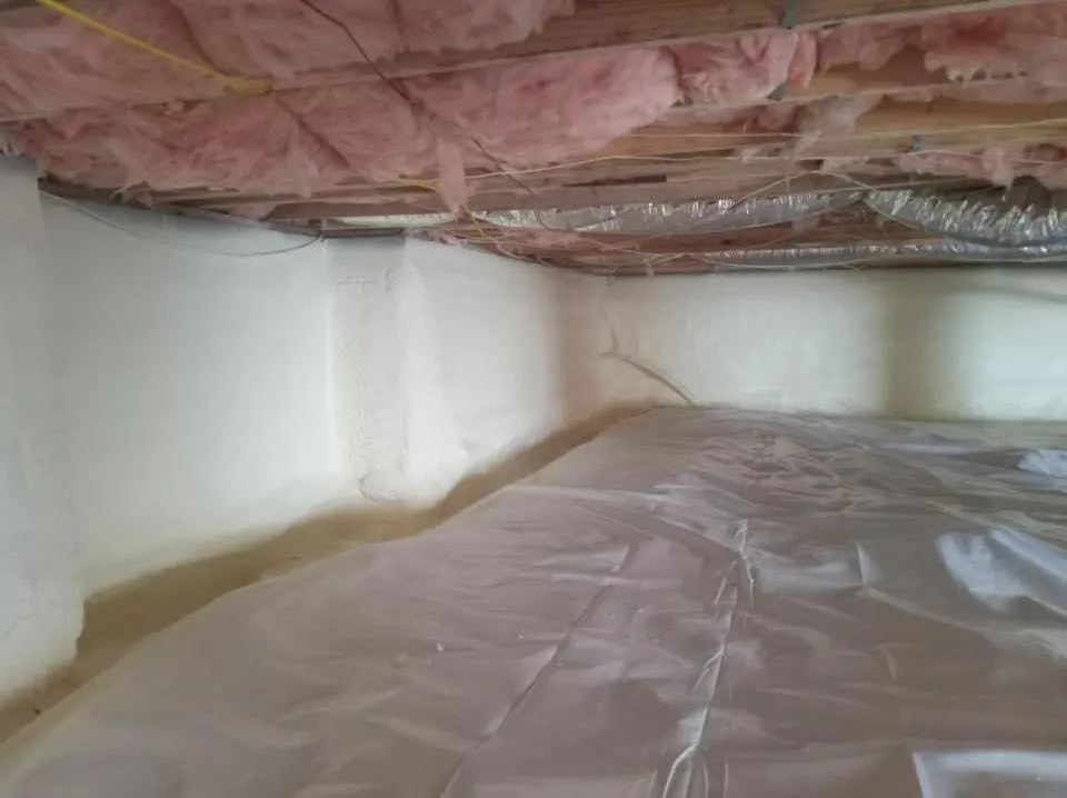 Crawl space encapsulation with closed-cell spray foam for Attic Insulation in Mount Pleasant